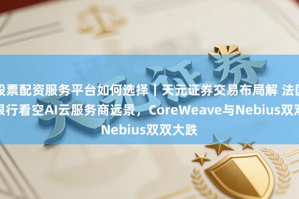 股票配资服务平台如何选择｜天元证券交易布局解 法国巴黎银行看空AI云服务商远景，CoreWeave与Nebius双双大跌